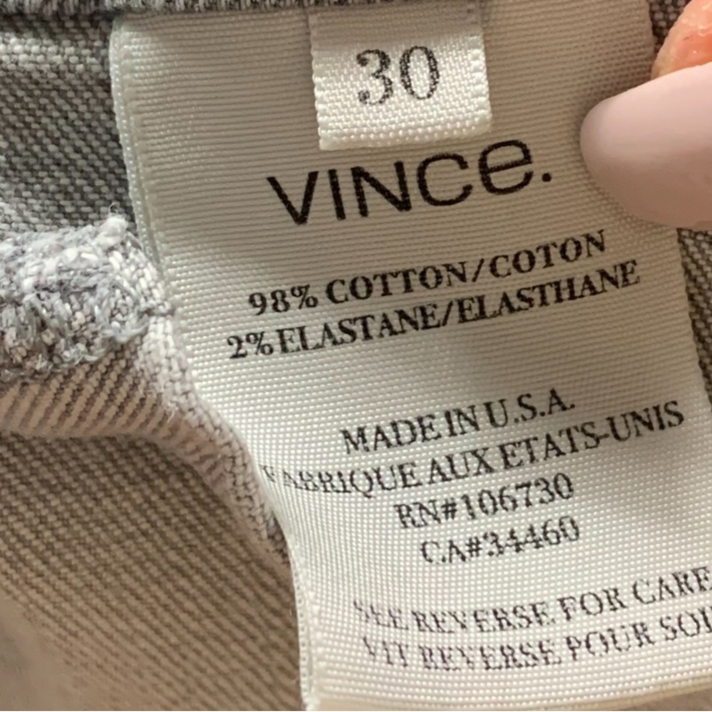 Vince Grey Skinny Seamed Stretch Legging Jeans - Picture 8 of 16